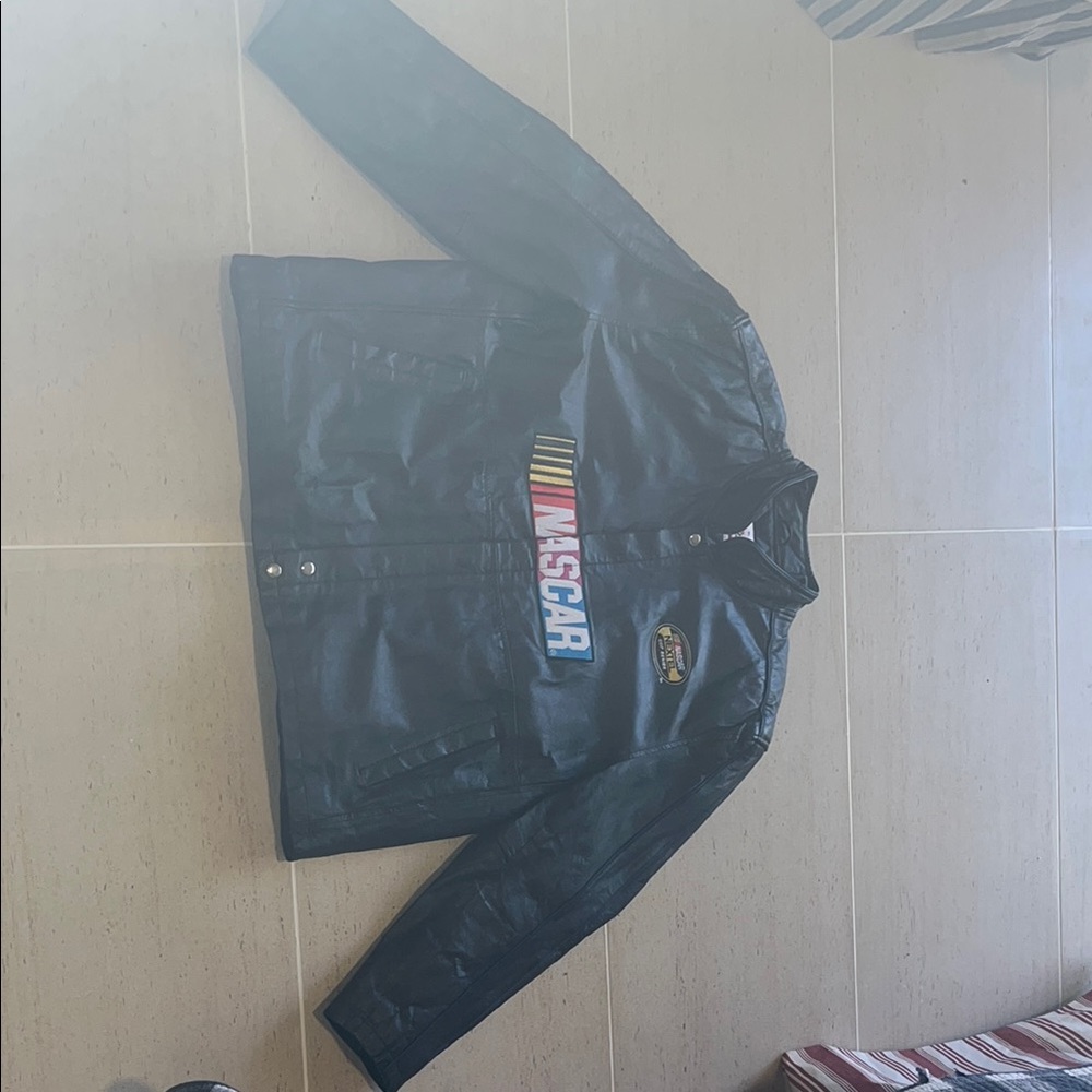 Nascar Black and Red Varsity Jacket